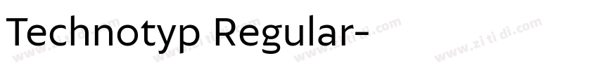 Technotyp Regular字体转换